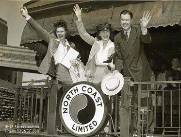 North Coast Limited people waving